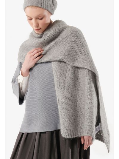 Knitted Solid Wrap Around Winter Scarf -Sale