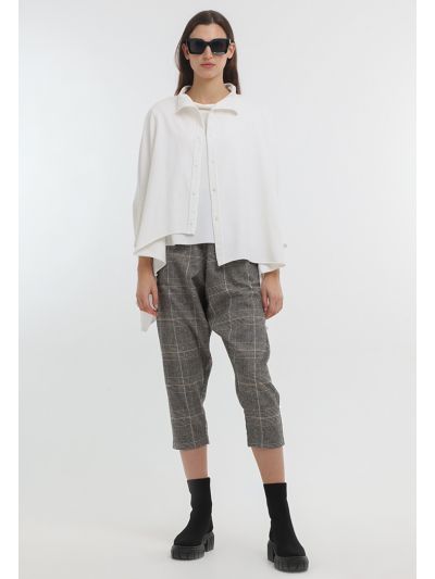 Plaid Lined Multicolored Straight Leg Trouser