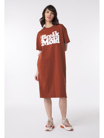 Graphic Print Long T-Shirt Dress