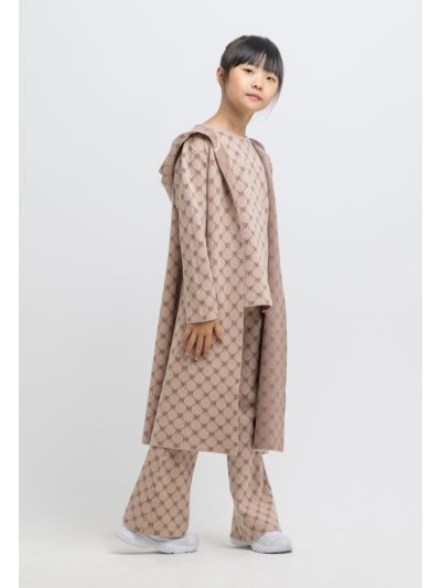All Over Printed Long Sleeves Midi Cardigan -Sale