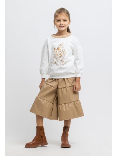 Tiered PU Leather Elasticated Waist Pants -Sale