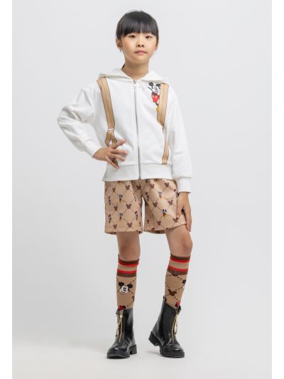 Mickey Mouse All Over Printed Wide Leg Shorts -Sale