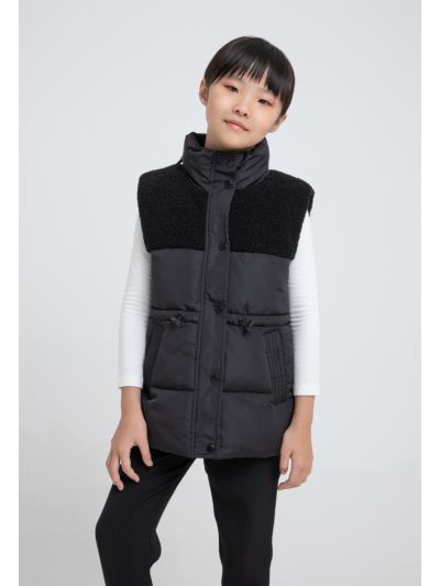 Waterproof Sleeveless Snap Closure Winter Jacket