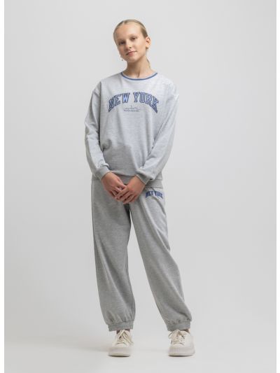 Relaxed Fit New York Print Drawstring Sweatpants -Sale