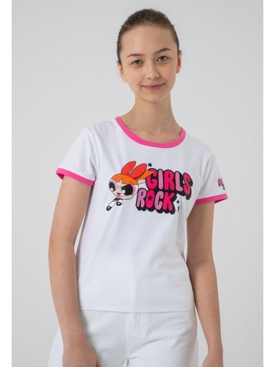 Powerpuff Girls Blossom Digital Embellished T-Shirt