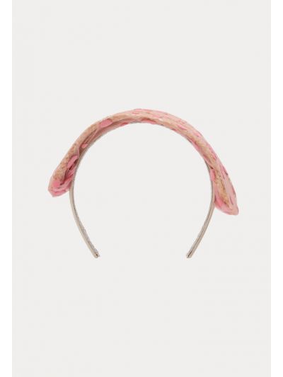 Dotted Straw Wide Hair Band -Sale