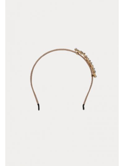 Pearl Rhinestones Adjustable Adornment Headband -Sale