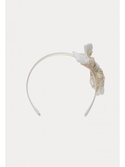 Pearl Beaded Knot Butterfly Bow Headband -Sale
