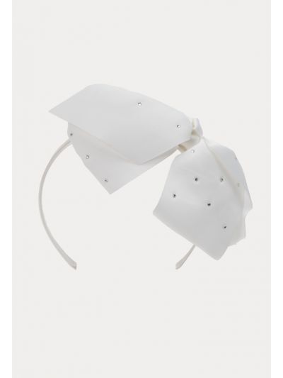 Rhinestones Studded Bow Ribbon Headband -Sale