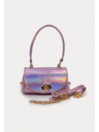 Metallic Floral Pattern Shoulder Bag -Sale