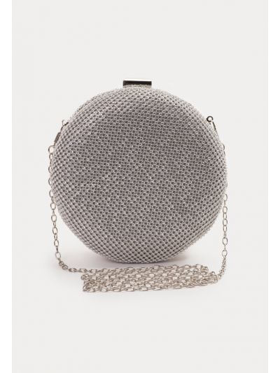 Rhinestones Covered Round Clutch Purse -Sale