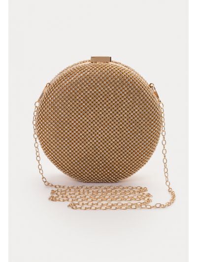 Rhinestones Covered Round Clutch Purse -Sale