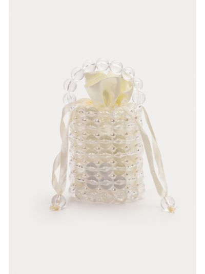 Luxury Beaded Evening  Pearl Bucket Bag -Sale