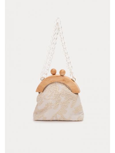 Textured Woven Acrylic Chunky Strap Hand Bag