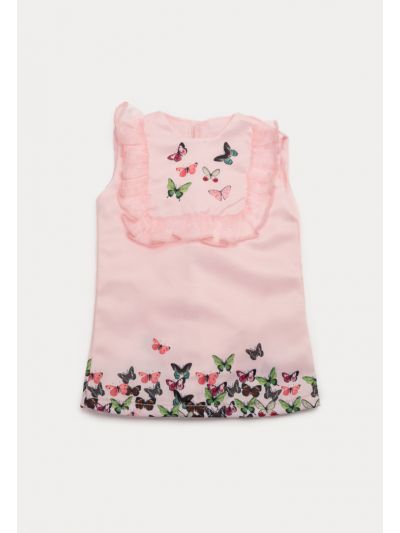 Butterflies Ruffles Sleeveless Doll Dress -Sale