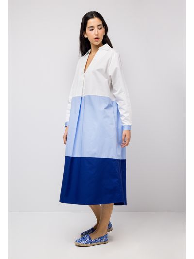 Tiered Long Sleeves Maxi Dress