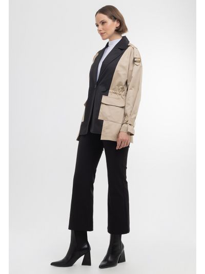 Flared Solid Trousers with Pockets