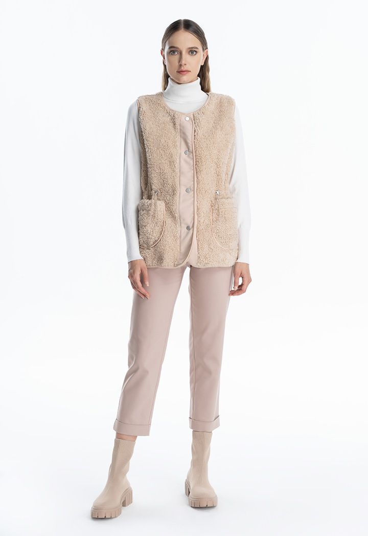 Faux Sheep Fur Hem Gilet Sale