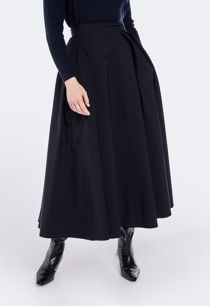 Long pleated flare skirt new arrivals
