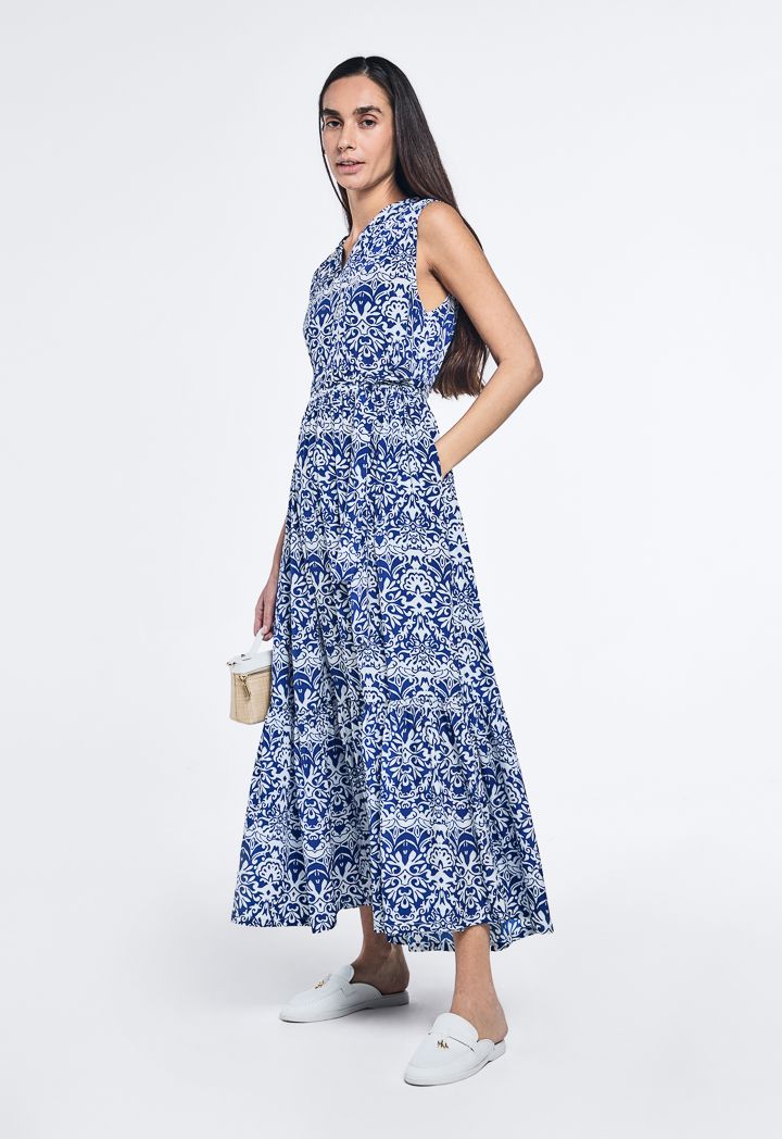 Hooded Sleeveless Maxi Dress