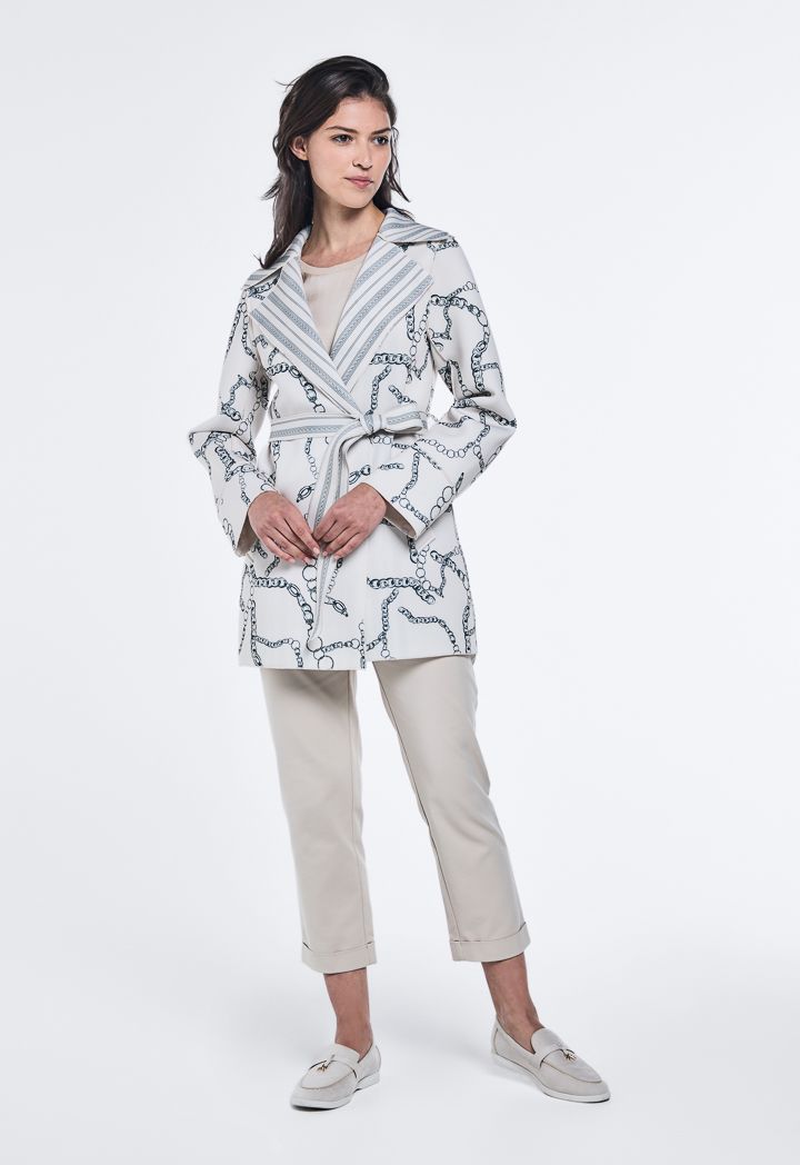 Chain print jacket sales