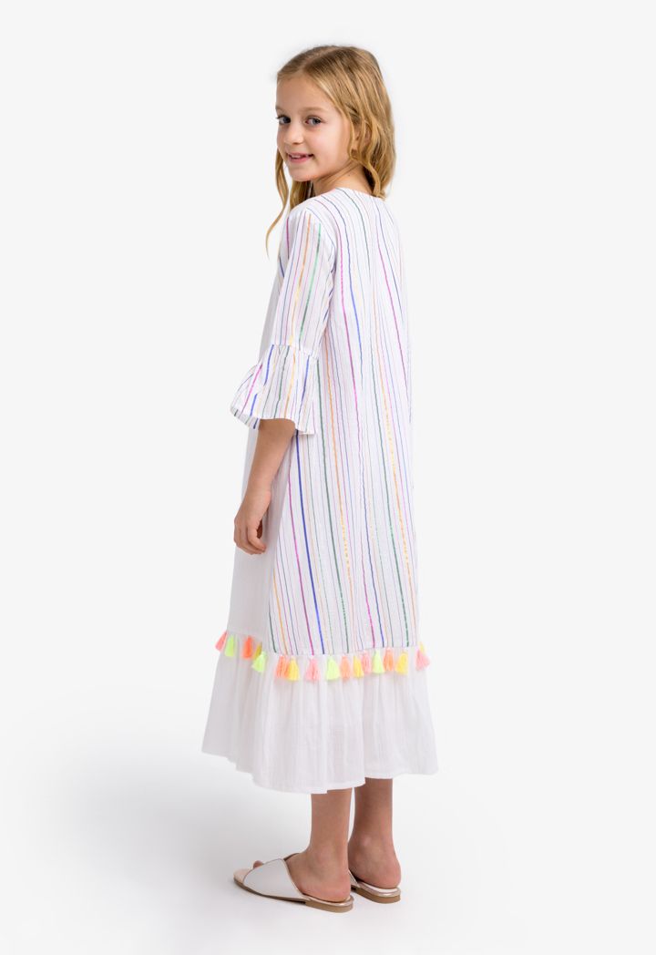 Striped tassel dress discount