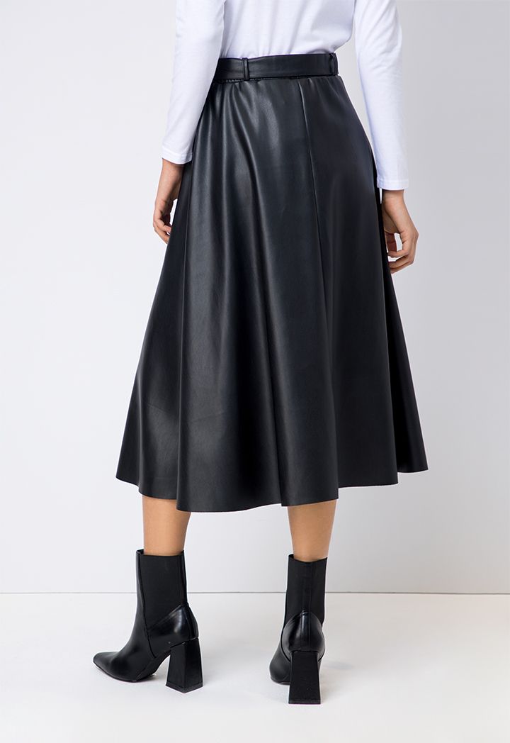 Riva Faux Leather Midi Skirt Riva Faux Leather Midi Skirt