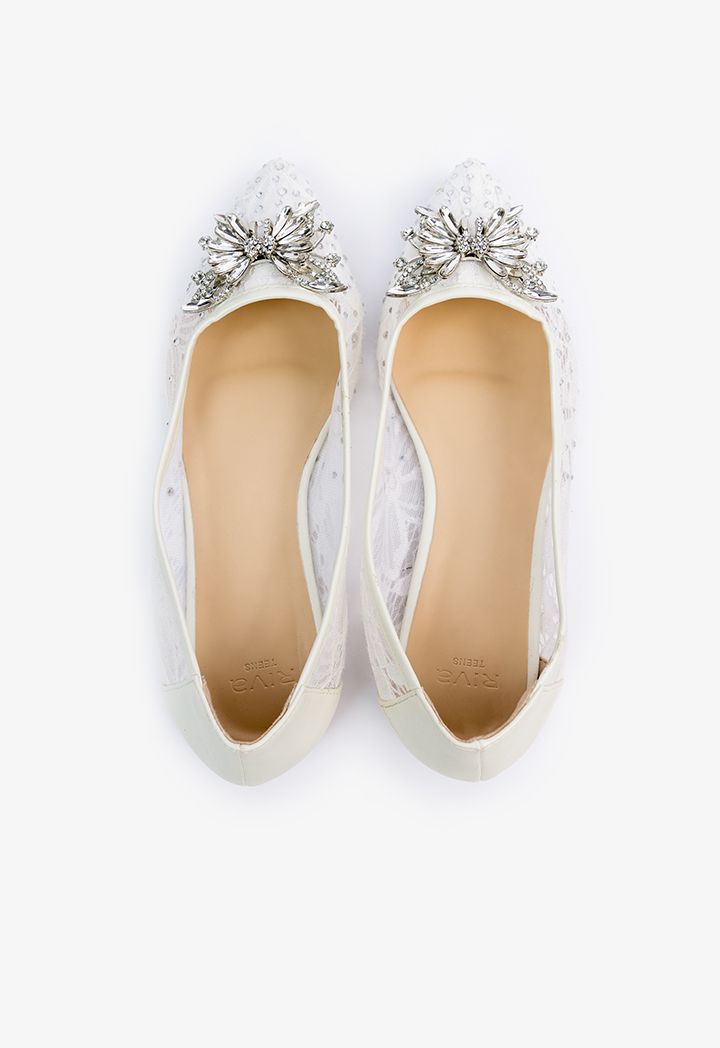 Lace ballerina flats sales