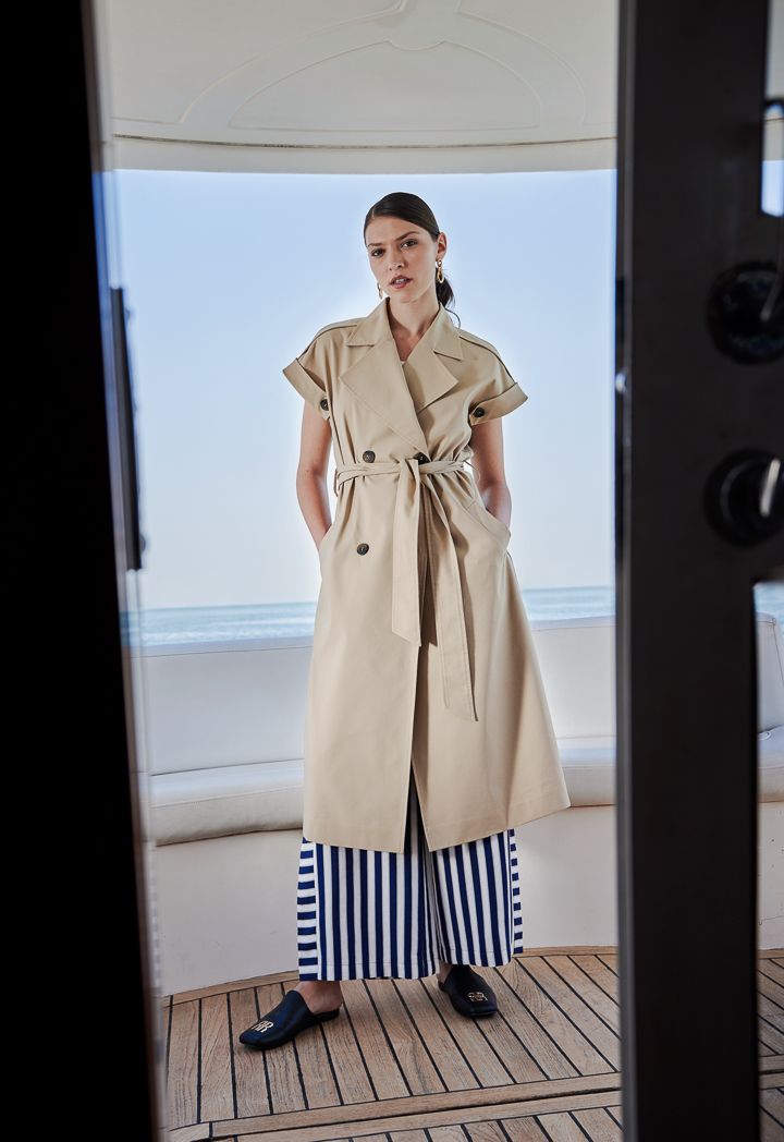 Sleeveless Trench Coat Dress | Riva Fashion