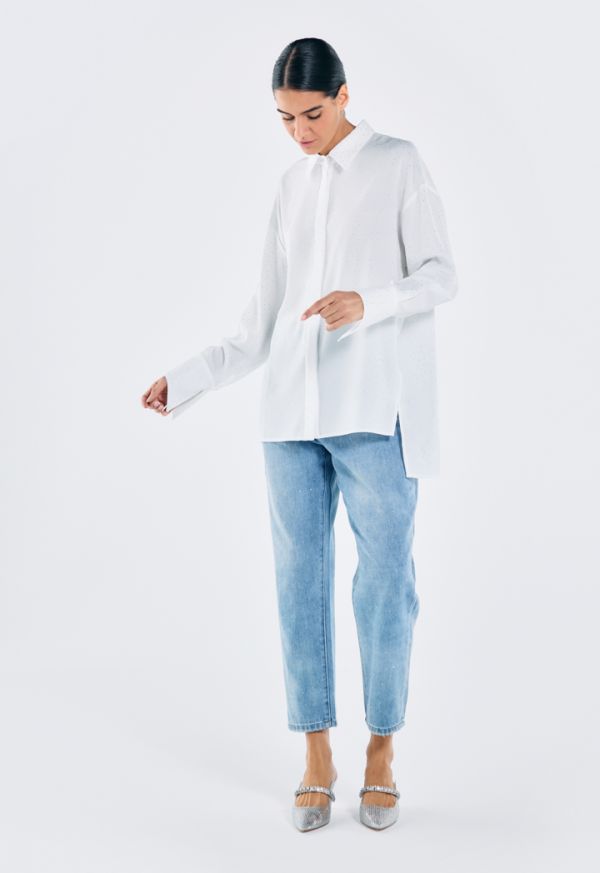 High low 2025 shirt with jeans