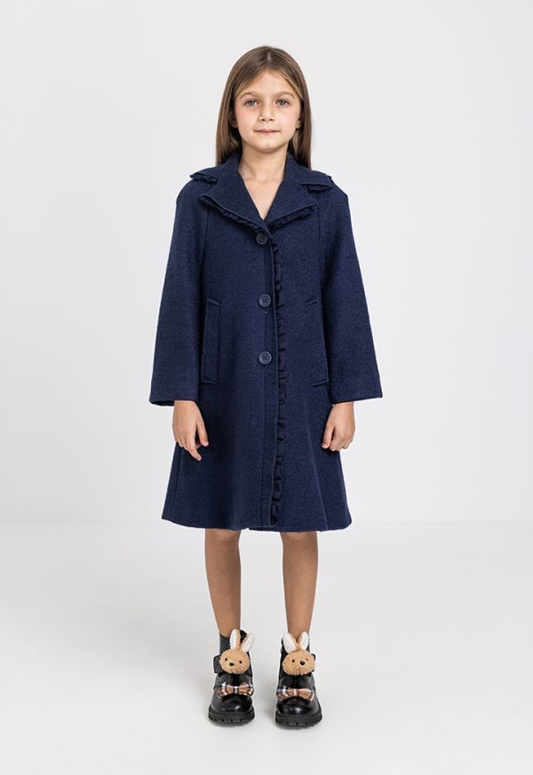 Girls navy cheap smart coat