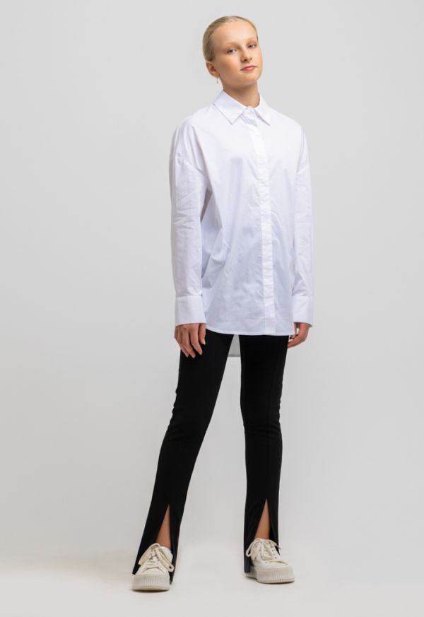 Collared Long Sleeves Concealed Full Buttons Shirt Sale