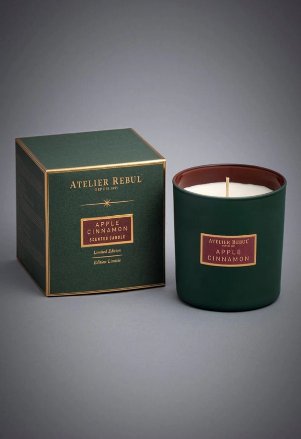 ATELIER REBUL APPLE & CINNAMON SCENTED CANDLE 210GR