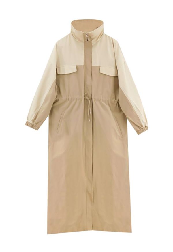 Two Tone Maxi Trench Coat -Sale