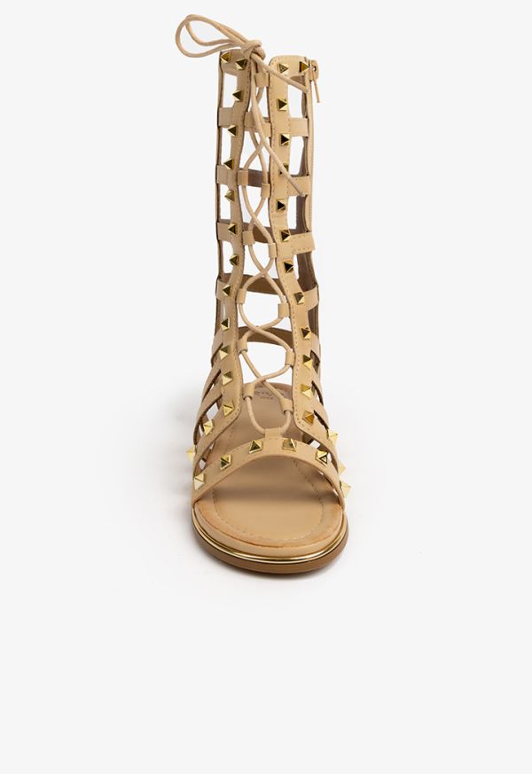 Studded Zip Up Gladiator Sandals