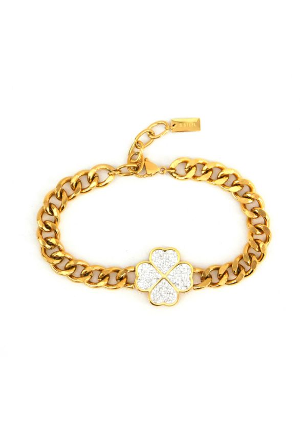 Crystal Embellished Clove Charm Chain Bracelet