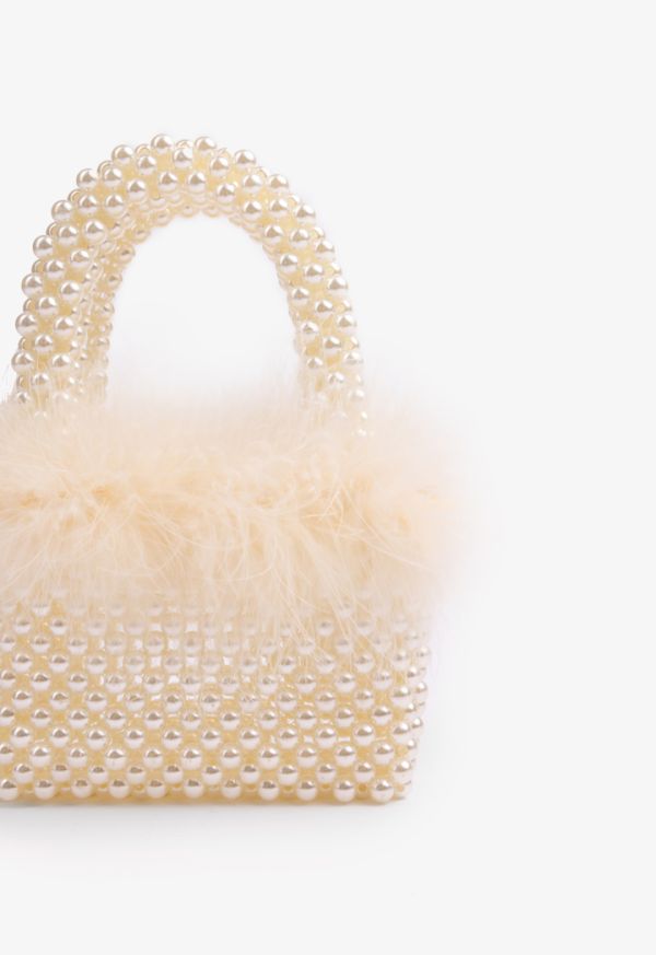Beaded top tote bag