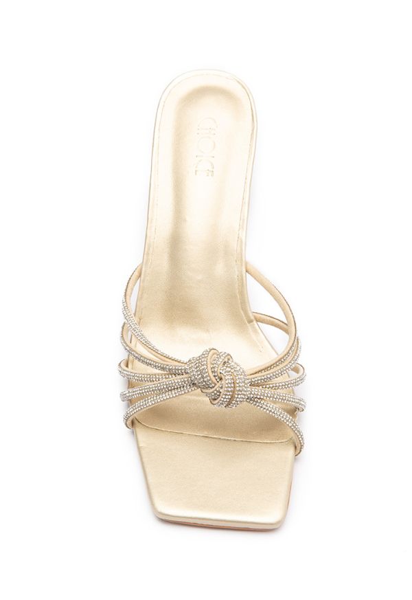 Knotted Rhinestones Crystal Slides Sandals Sale