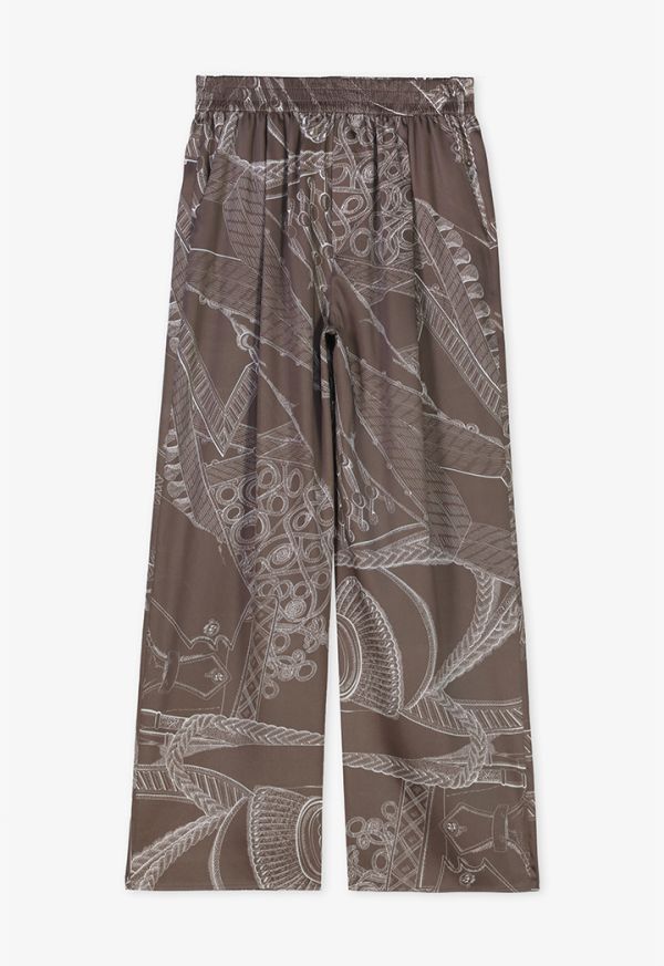 Printed Straight Cut Trousers