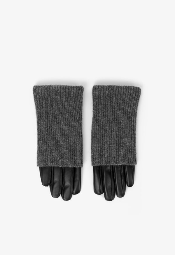 Knitted Leather Gloves