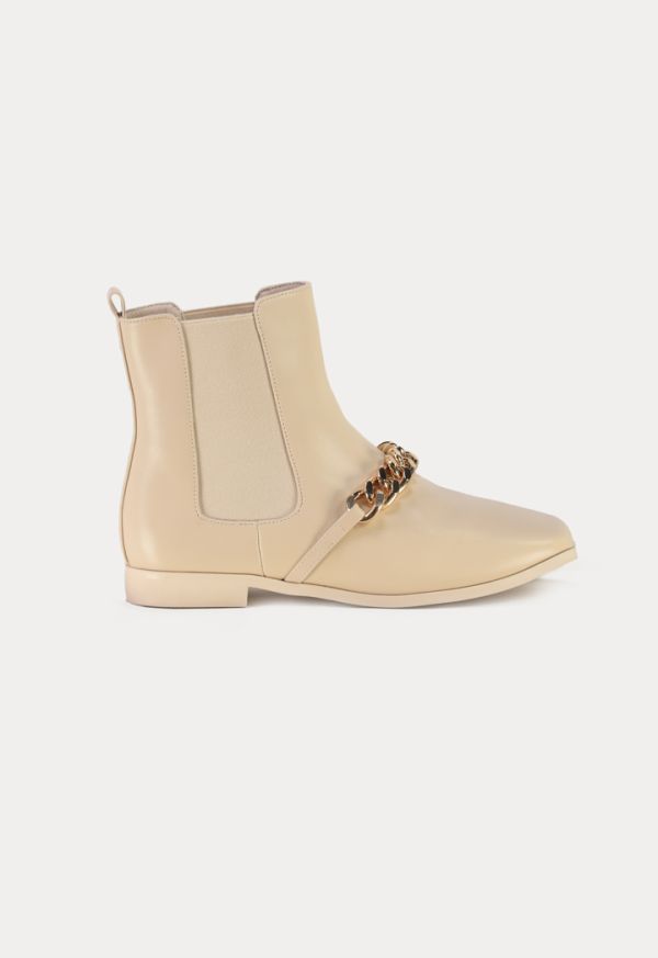 Chunky Chain Vamp Embellished Chelsea Boots -Sale