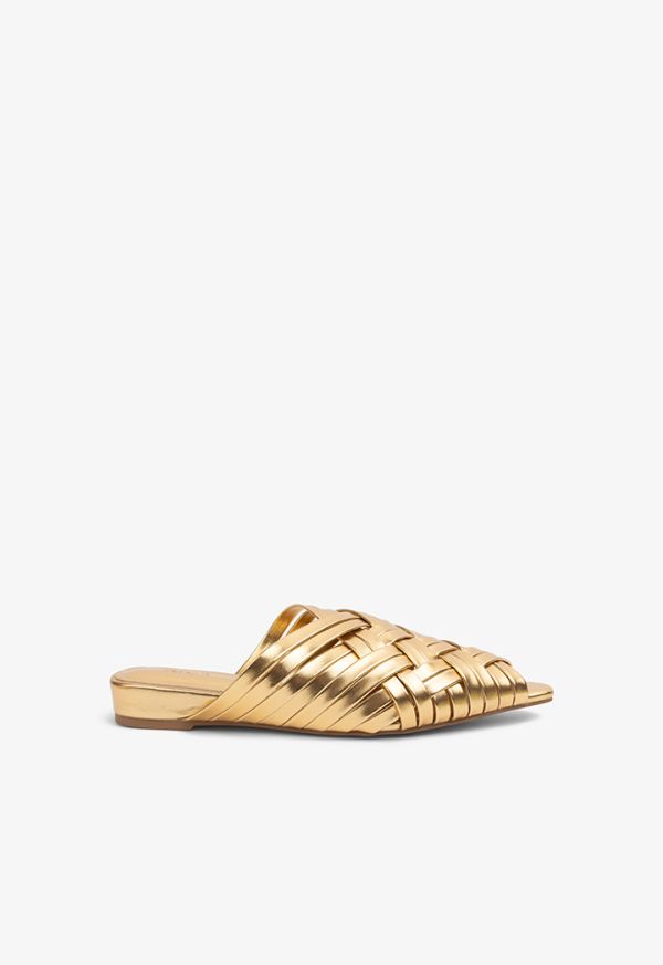Open toe mules on sale flat