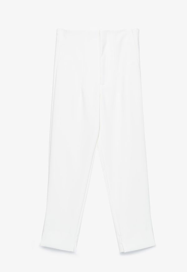 Long Solid Trouser With Faux Pocket