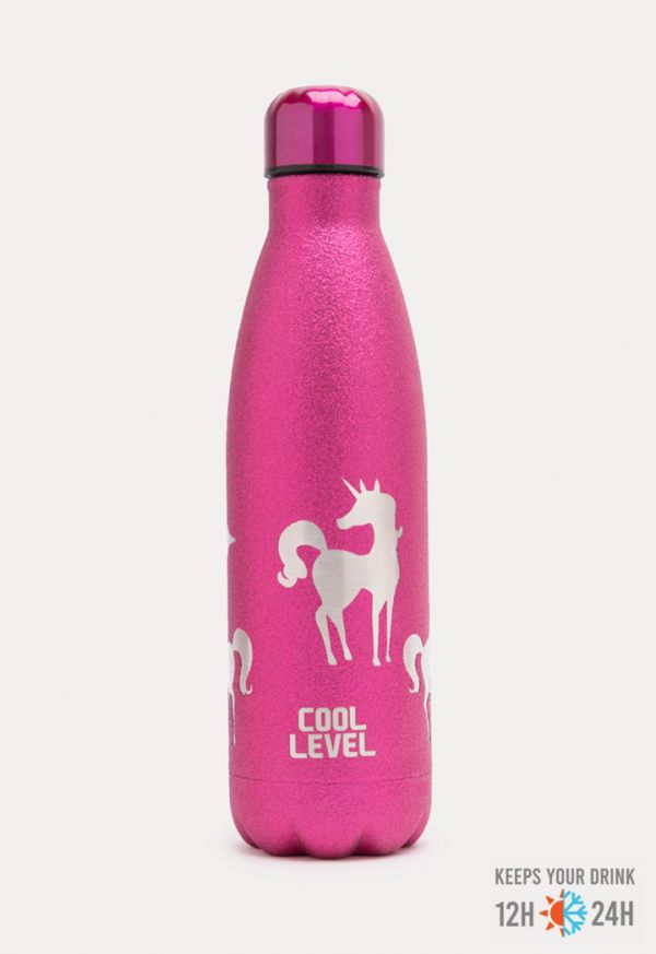 Glittery Unicorn Design Vacuum Bottle