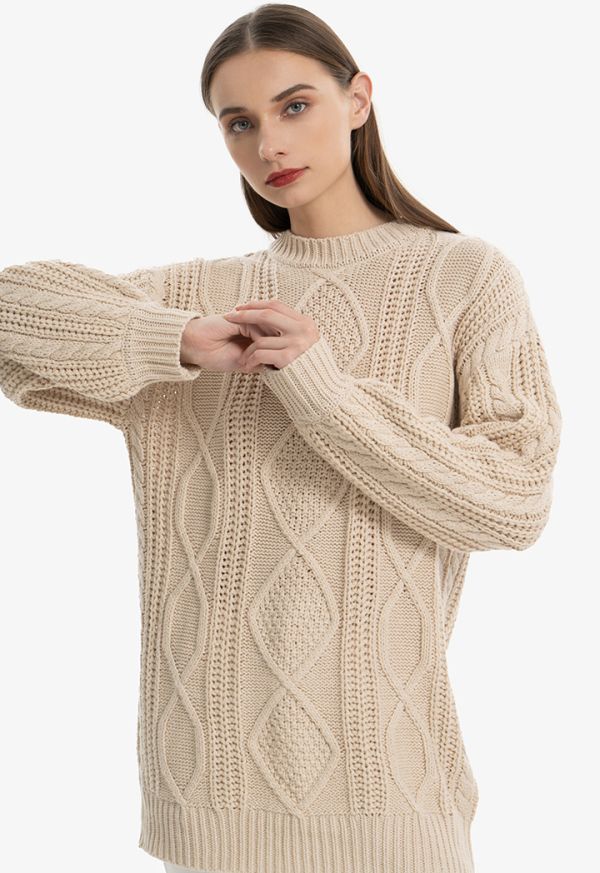 Diamond Shaped Crochet Knitted Blouse -Sale