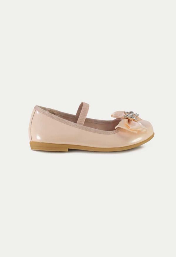 Satin Ribbon With Crystals Flat Shoes -Sale