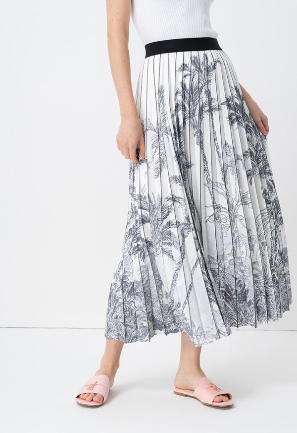 Patterned deals accordion skirt