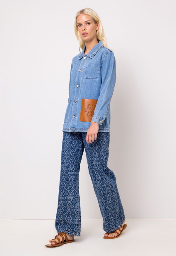 Light sales denim blazer