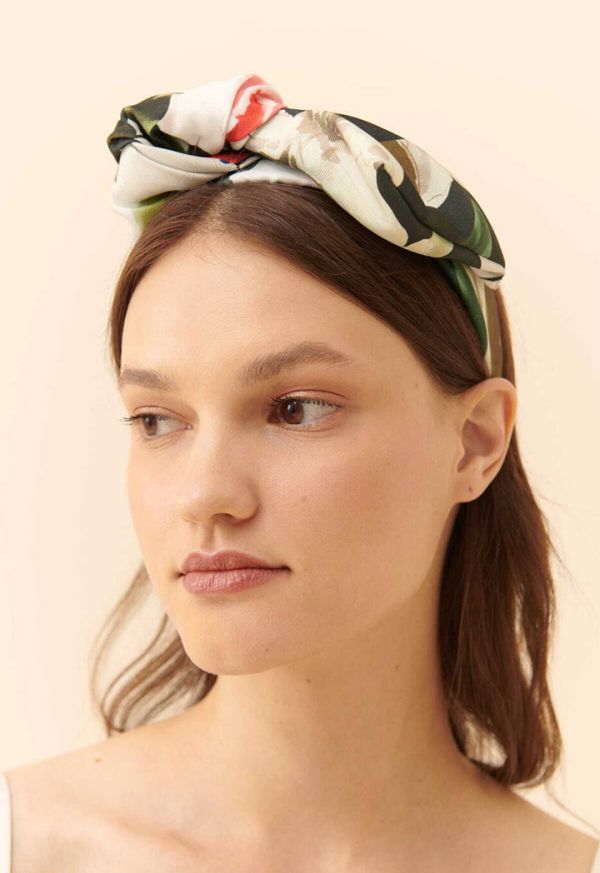 Roman Floral Patterned Headband Multi Color