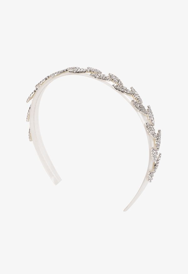 Crystal Embellished Leaves Headband